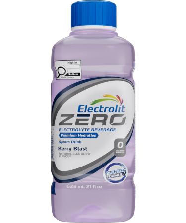 Electrolit Zero Hydration Beverage & Recovery Drink w/Electrolytes 625ml - Pack of 12- BERRY BLAST - Buy Online on GoSupps.com
