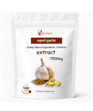 EILTEAU Aged Garlic Extract - 7500mg Odorless - 180 Softgels | Non-GMO Gluten-Free | Supports Immune Health (1)
