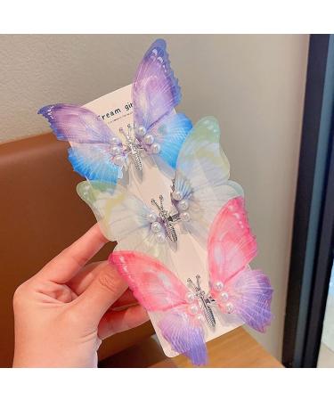 2023 New Large Gradient Moving Butterfly Hair Clips - 2 Pcs Set | Cute Sparkly Hair Accessories for Girls - Buy Online on GoSupps.com