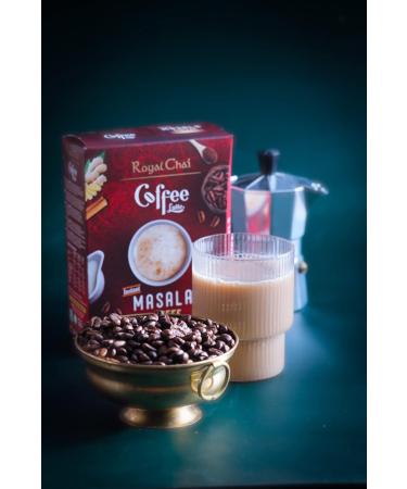 Royal Chai | Coffee Latte | Masala Coffee Unsweetened |10 Single Serving Sachets | Just add hot water | 140g | Pack of 5 | - Buy Online on GoSupps.com