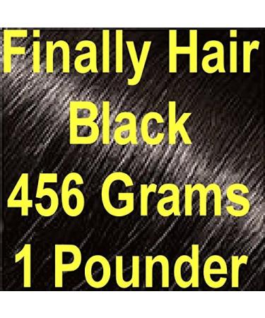 BLACK Finally Hair Hair Fiber Refill 456 Grams Full Pounder For Hair Loss Concealing by Finally Hair