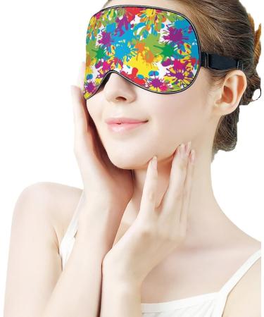 Buy Crazy Camouflage Colored Blots Sleep Mask for Women - Adjustable Eye Shades & Elastic Strap - International Shipping Available - Buy Online on GoSupps.com