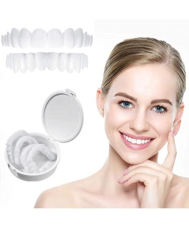 WTTFC 1 pair of prostheses fake teeth temporary teeth for braces smile veneer cosmetic provisional teeth dentures prosthesis above and below artificial veneers teeth