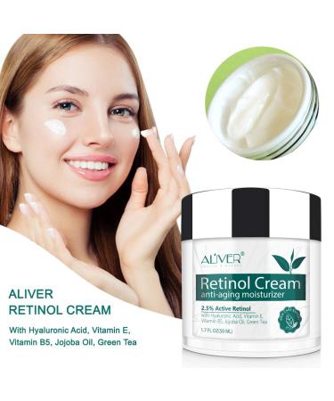 Retinol Face Cream | Anti-Aging Collagen & Hyaluronic Acid Moisturizer | Smooth Wrinkles & Fine Lines - Buy Online on GoSupps.com