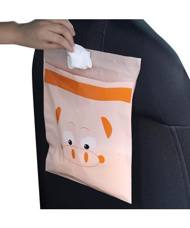 Car Trash Bag | Multi-Purpose Trash Bag Adhesive Vomit Bags Water-Proof Garbage Bag for Motion Sickness Bedroom Riastvy 15 Pink Pigs
