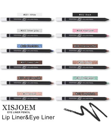  HULUBO Eyeliner Pencil Waterproof Gel Eyeliner Pencil Smooth and Blendable Makeup (05#) - Buy Online on GoSupps.com