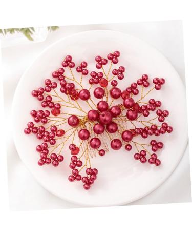 FRCOLOR 1pc bridesmaid hair comb bridal veil comb bridal hair combs wedding pearl hair combs diamante hair comb wedding hair clips for brides bridal haircombs Miss accessories the flowers - Buy Online on GoSupps.com