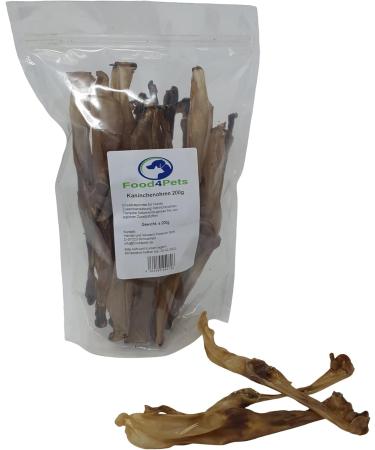 Food4Pets Rabbit Ears Dog Treats 200g - Chewable Dog Treats in Resealable Bag | Natural & Healthy Pet Snacks for Dogs - Fast International Shipping - Buy Online on GoSupps.com