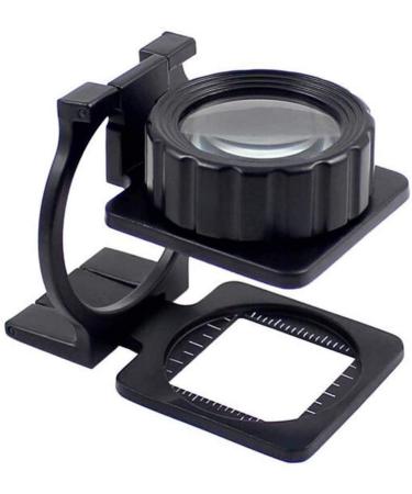 Foldable 10X Handheld Magnifier Super High Clarity Lightweight Black for Reading Jewellery Loupe Watch and Electronic Repair Magnifier Better Life