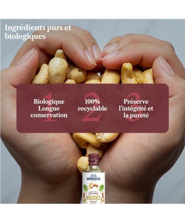BENVOLIO - Organic Cashew Oil - 500ml - Sustainable Alternative to Organic Peanut Oil High Smoke Point and Thermal Stability for Frying and Cooking Cashew (1 Organic Cashew) - Buy Online on GoSupps.com