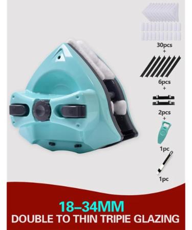 18-34mm Magnetic Window Cleaner Hand Adjustable Double Thin Triple Glass Wiper Washer Home Household Cleaning Tools 453.59 g (Pack of 1) B - Buy Online on GoSupps.com