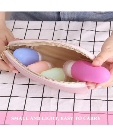 5-Piece Silicone Travel Bottles Set | Leak-Proof Portable Containers for Shampoo & Toiletries - Black - Buy Online on GoSupps.com