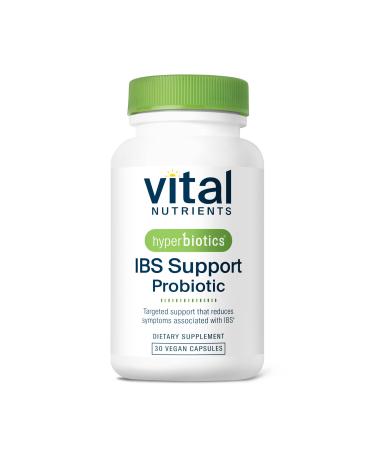 Hyperbiotics Vital Nutrients IBS Probiotic | Reduce Symptoms of IBS* | Clinically Studied Vegan probiotic for IBS Relief from Bloating Gas Diarrhea & Abdominal Discomfort* | 30 Capsules
