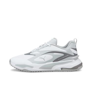 PUMA Unisex Gs-Fast Golf Shoe 45 EU Puma White High Rise Quiet Shade