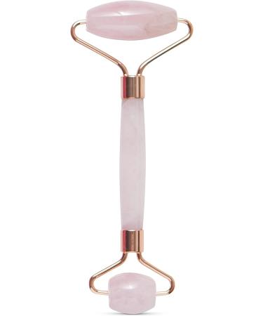True Rose Beauty Rose Quartz Roller - Natural Facial Massage Tool for Skin Care - Reduce Dark Circles and Puffiness - 100% Authentic Crystal - Buy Online on GoSupps.com
