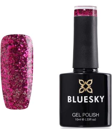 Bluesky Nail Gel Polish PINK GLITTER MAGENTA CERISE Glitter Sparkle PRINCESS DREAM S01N UV LED Soak Off 10ml Christmas Bling - Buy Online on GoSupps.com