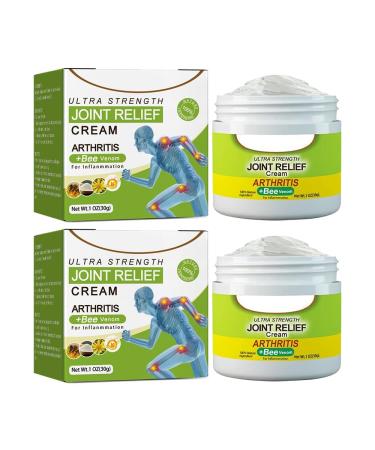 2 x Beevana Bee Venom Joint and Bone Therapy Cream, Beevana Ultra Strength Pain Relief Cream, Soother Comfy Muscles, Provides for Back, Neck, Hands, Feet