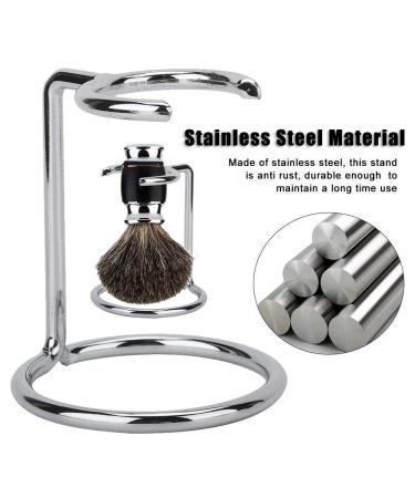 Premium Stainless Steel Shaving Brush Stand - Artistic Lightweight Holder for Men | Safety Razor Brush Kit - Buy Online on GoSupps.com