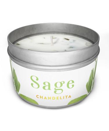 Chandelita fragrance candle made of sage for energy and energy sage leaves with soy wax for cleaning relaxation meditation healing of chakras and decoration of the house - Buy Online on GoSupps.com