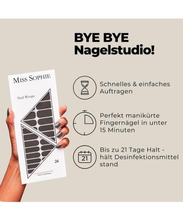 Original Miss Sophie Nail Foils - Cozy Cashmere | 24 Ultra-Thin Nail Polish Strips in Brown & Gray | Perfect for Finger & Toenails on All Nail Types - Buy Online on GoSupps.com