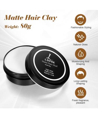 LOPHE Cire Cheveux Homme - Fixation Ferme & Flexible - Finition matte- Tenue Forte - Produit Coiffant Pour Tous Types de Cheveux - Homme/Femme 80g - Buy Online on GoSupps.com