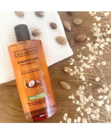  Evoluderm EVOLUDERM Divine Argan Nourishing Shampoo 100 ml 96% Natural Ingredients Vegan Made in France Pack of 3 x 100 ml - Buy Online on GoSupps.com