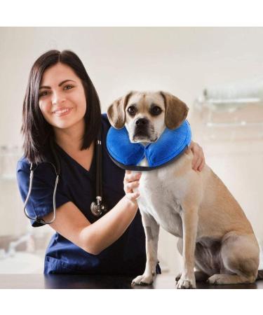 Pet Inflatable Protection Cover Collar for Dogs and Cats with Adjustable Buckle Recovery Puppy Cone with Adjustable Neck Prevent Dogs from Biting & Scratching Recovery from Surgery or Wounds - M - Buy Online on GoSupps.com