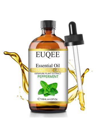 Peppermint essential oil (4 oz/118 ml) Pure Essential Oil - with Glass Dropper Great for Aromatherapy Diffuser Candle Making