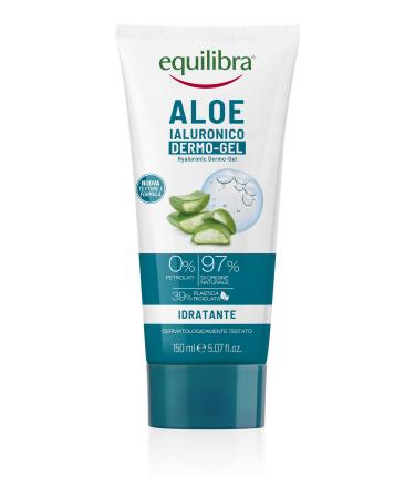 Equilibra Equilibra Aloe Hyaluronic Dermo-gel Aloe Vera Gel 150 ml 97% Naturally Derived Ingredients with Aloe Vera and Hyaluronic Acid Moisturizing Ideal as an After-Sun Treatment for Dry Skin