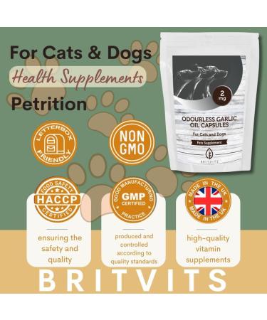 Odorless Garlic Oil 2 mg for Pets - Premium Supplement 250 - Buy Online on GoSupps.com