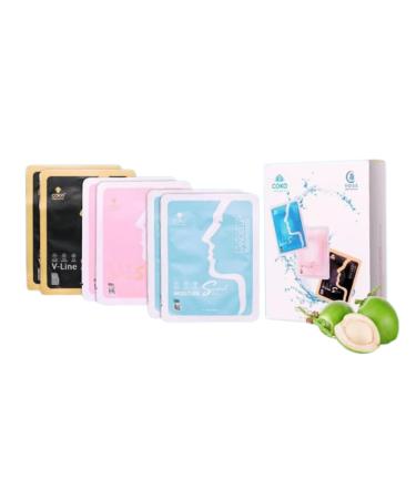 Yose Bio Mask Vegan Coconut Water Mask Sheet Hydration and Moisture Skin Rejuvenation Revitalization and Brightening Anti Aging Mat Na Sinh Hoc Yose Bio - (6 Packs/Box)
