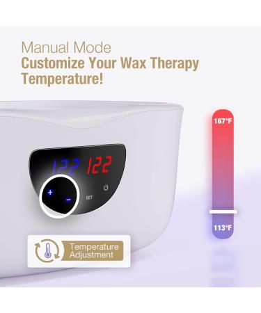 Machine cire de paraffine pour les mains et les pieds chauffe-cire avec mode automatique pour spa domicile adapt aux d butants kit tout-en-un pour bain de paraffine blanc - Buy Online on GoSupps.com