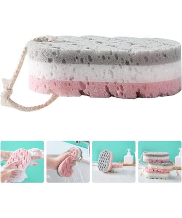 Cabilock 8 Pcs Exfoliating Sponge Set - Face & Body Cleanser Bath Tools for Spa-like Experience - Tricolor Bathing Bubble Sponges - Buy Online on GoSupps.com