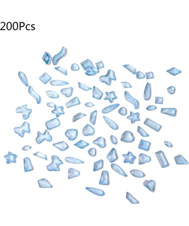 FEIlei 200Pcs Flat Bottom Resin Nail Art Decorations Rhinestone Manicure Nail Charms - Buy Online on GoSupps.com