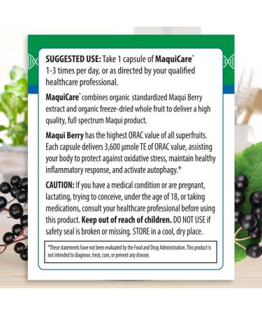 NHR Science MaquiCare 400mg - Premium Maqui Berry Extract for Inflammatory Response & Antioxidant Protection | Shop Internationally - Buy Online on GoSupps.com