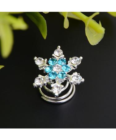 Yantu 10pcs Clear Blue Crystal Swirl Hair Twists Coils - Hair Pin Clip Accessories - Buy Online on GoSupps.com