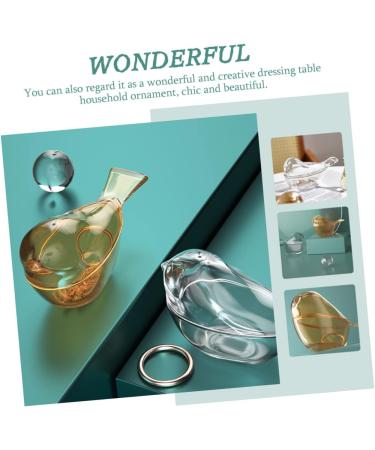 HOMSFOU 4 Pcs Bird Jewelry Box Handmade Blown Glass Figurine Crystal Bird Figurine Glass Clear Ornaments Jewelry Case Bracelet Miniature Holder Desktop Storage Jar Animal Travel The Bird - Buy Online on GoSupps.com