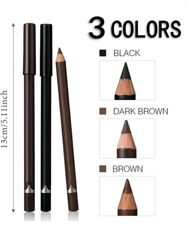 Crayon Eyeliner et Sourcils Waterproof Yeux 2-en-1 Double Taille-Crayon Sans Bavure Application Lisse Longue Tenue pour le Contour des Cils la Lisi re et les Sourcils - Buy Online on GoSupps.com