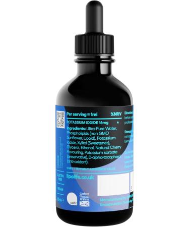 Lipolife LLP1 Liposomal Potassium Iodide 60ml - Cherry Flavour - Buy Online on GoSupps.com
