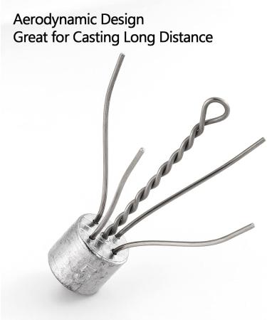 Dr.Fish 5 Pack Spider Surf Fishing Sputnik Sinker Set - 1oz to 8oz Saltwater Beach Casting Sinkers for Sea Fishing - Bottom Holder, 3oz-5 Pack - Buy Online on GoSupps.com