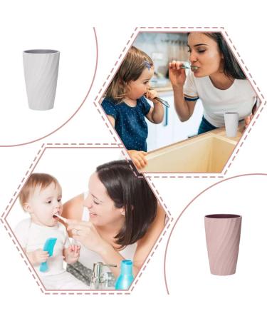 HUAZEXINX 2 Pcs Unbreakable Plastic Toothbrush Cups for Family Travel - Portable Bathroom Holders (370ml) - Buy Online on GoSupps.com