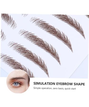 4pcs Eyebrow Stickers False Eyebrow Black Eyebrows Artificial Eyebrow Hair Cosmetic 4d - Buy Online on GoSupps.com