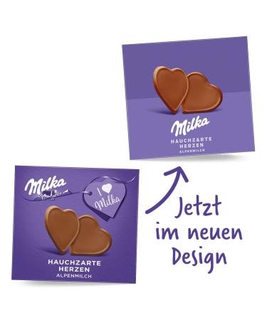 Milka Delicate Hearts - 10 x 130g Heart-Shaped Alpine Milk Chocolate Bars | Buy Online Internationally - Buy Online on GoSupps.com