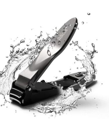 Adknic Nail Clips for Men - Large Professional Stainless Steel Nail Clipper with Container | No Mess Nail Cutter & Fingernail Care (Black) - Buy Online on GoSupps.com