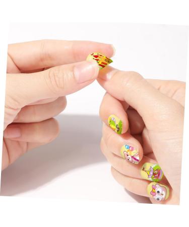 minkissy 5 Sets Children's Nail Art Toys Children Manicure Toy Nail Accessories Charms Kid Nail Polish Diy Kids Nail Art Kit Toddler Nail Polish Kit Make up 3d Plastic Nail Stickers - Buy Online on GoSupps.com