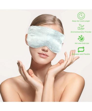 Weighted Eye Sleeping Mask with Hot Cold Therapy Pack - Universal Size Adjustable for Migraine, Dry Eyes, Sinus Pain - Removable Heatable and Freezable Pack for Stress Relief - Buy Online on GoSupps.com