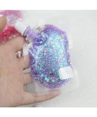 GL-Turelifes 50ml Body Glitter Gel - Mermaid Sequins Chunky Glitter for Face, Body, Hair - Easy to Apply & Remove - Festival & Halloween Makeup - Long Lasting Sparkling - Blue Purple - Buy Online on GoSupps.com