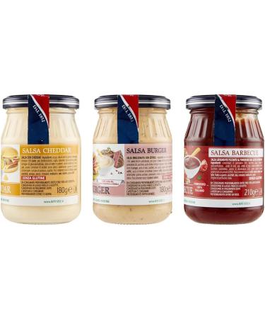  Italian Gourmet E.R. Biffi Mix Sauce Speciale Hamburger: Cheddar Sauce 180g Burger Sauce 180g Barbecue Sauce 210g + Gourmet Italien Meatballs 400g - Buy Online on GoSupps.com