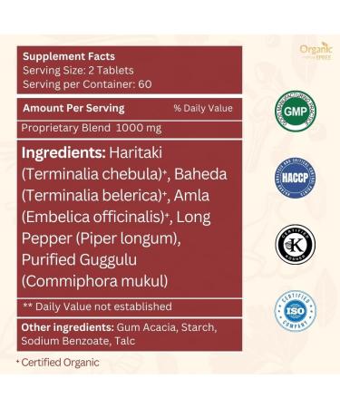 ORGANIC SPREE Kutki Herb, Triphala Guggulu & Kaishor Guggulu 100g & 120 Tablets Each Picrorhiza Kurroa, Ayurvedic Digestive Formulas Certified Herbal Wellness Blend - Buy Online on GoSupps.com