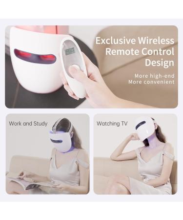 HIME SAMA Led Face Light Therapy Mask Red Light Therapy Mask Infrared & Blue Light Therapy Mask for Wrinkle Reduction Wireless & Silicone Eye Pad Design Miracle STAR ( RB-010) Miracle STAR RB-010 - Buy Online on GoSupps.com